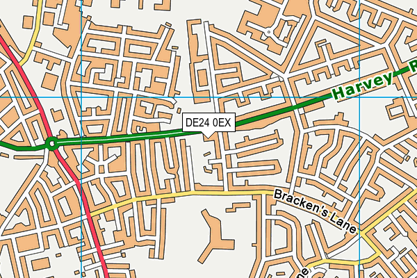 DE24 0EX map - OS VectorMap District (Ordnance Survey)