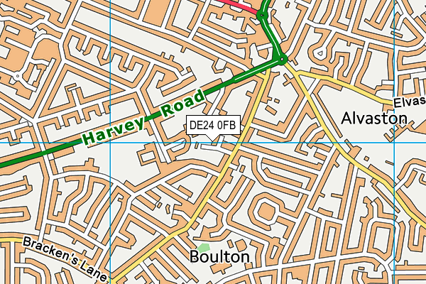 DE24 0FB map - OS VectorMap District (Ordnance Survey)