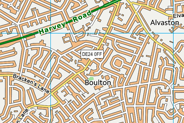 DE24 0FF map - OS VectorMap District (Ordnance Survey)