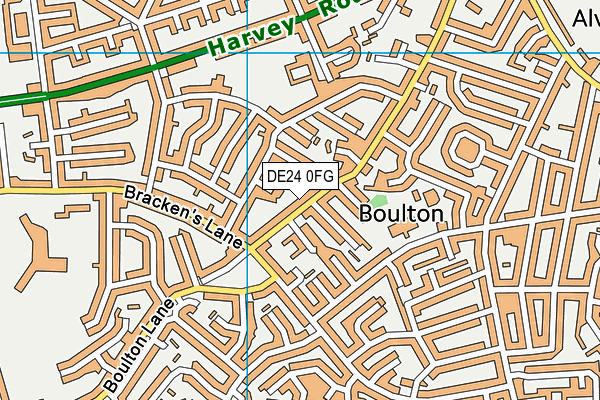 DE24 0FG map - OS VectorMap District (Ordnance Survey)