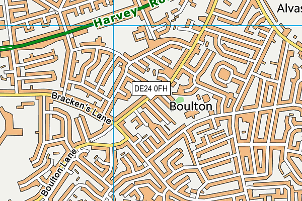 DE24 0FH map - OS VectorMap District (Ordnance Survey)