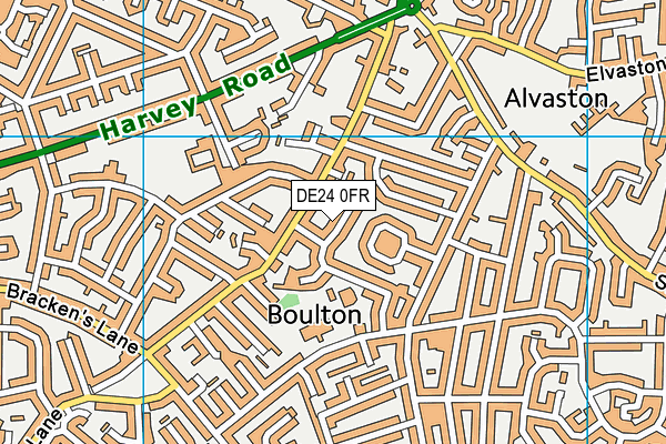 DE24 0FR map - OS VectorMap District (Ordnance Survey)