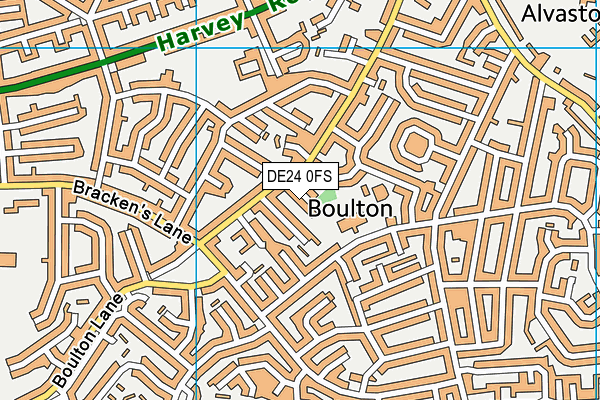 DE24 0FS map - OS VectorMap District (Ordnance Survey)