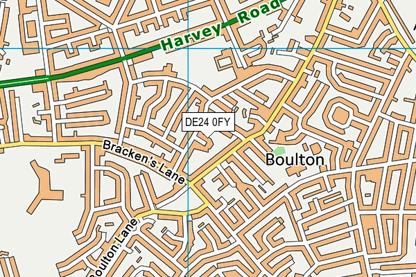 DE24 0FY map - OS VectorMap District (Ordnance Survey)