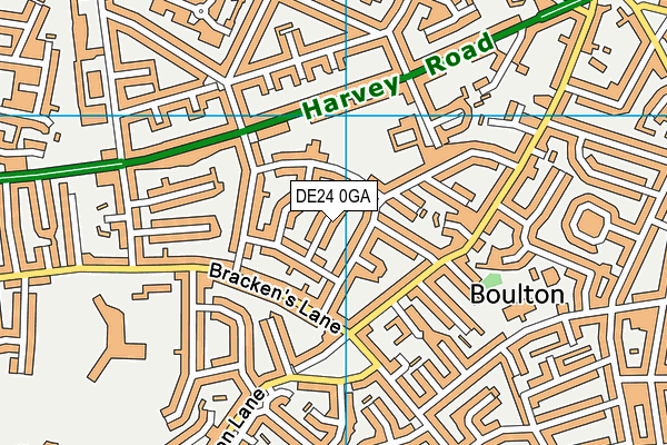 DE24 0GA map - OS VectorMap District (Ordnance Survey)