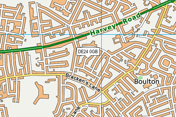 DE24 0GB map - OS VectorMap District (Ordnance Survey)