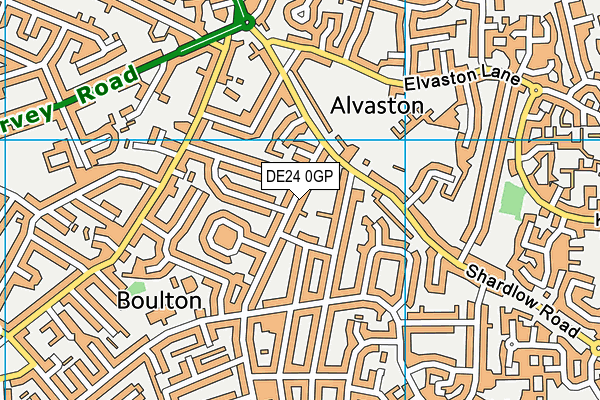 DE24 0GP map - OS VectorMap District (Ordnance Survey)