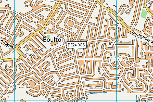 DE24 0GS map - OS VectorMap District (Ordnance Survey)