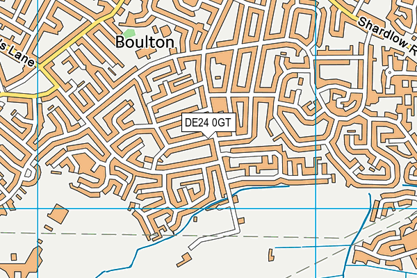DE24 0GT map - OS VectorMap District (Ordnance Survey)
