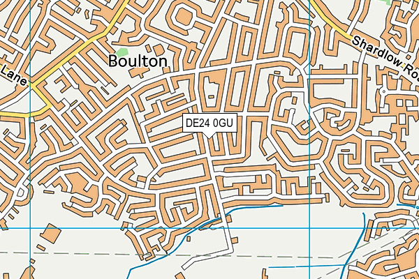 DE24 0GU map - OS VectorMap District (Ordnance Survey)