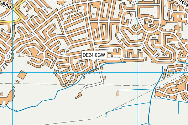 Field Lane Playing Field map (DE24 0GW) - OS VectorMap District (Ordnance Survey)