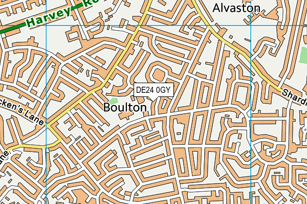 DE24 0GY map - OS VectorMap District (Ordnance Survey)