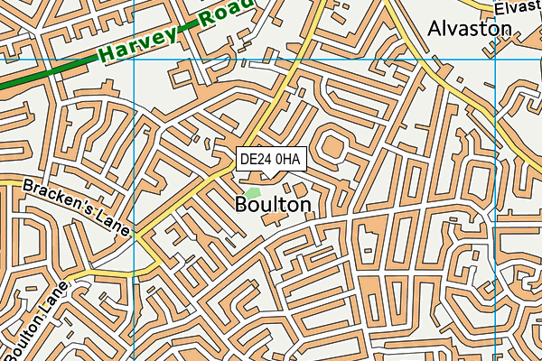 DE24 0HA map - OS VectorMap District (Ordnance Survey)