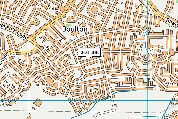 DE24 0HB map - OS VectorMap District (Ordnance Survey)