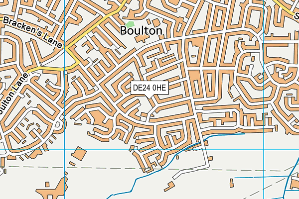 DE24 0HE map - OS VectorMap District (Ordnance Survey)