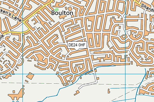 DE24 0HF map - OS VectorMap District (Ordnance Survey)