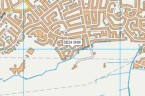 DE24 0HW map - OS VectorMap District (Ordnance Survey)