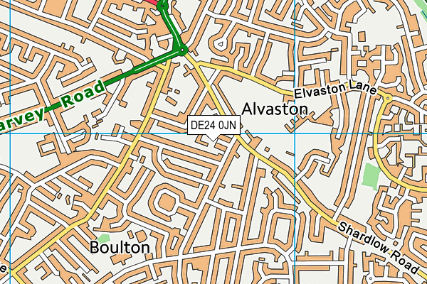 DE24 0JN map - OS VectorMap District (Ordnance Survey)