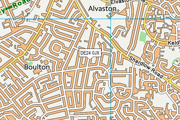 DE24 0JX map - OS VectorMap District (Ordnance Survey)