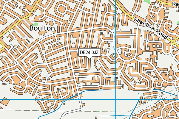 DE24 0JZ map - OS VectorMap District (Ordnance Survey)