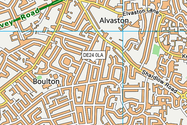 DE24 0LA map - OS VectorMap District (Ordnance Survey)