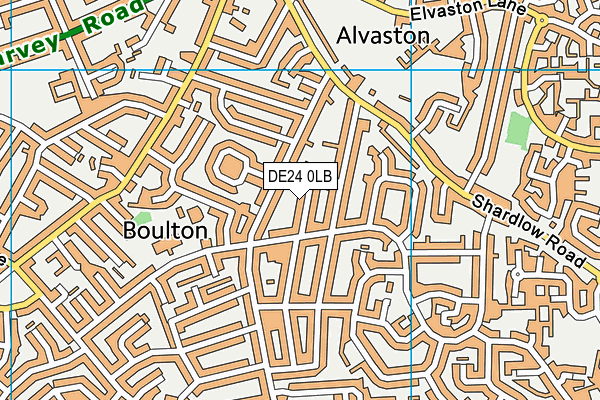 DE24 0LB map - OS VectorMap District (Ordnance Survey)