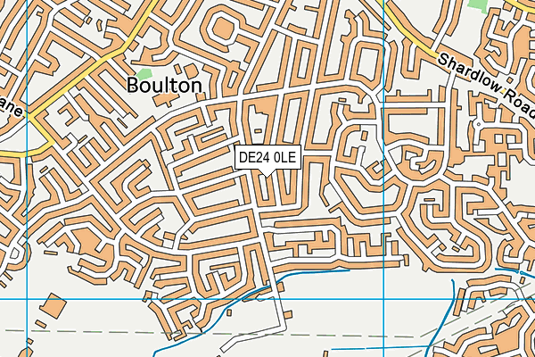 DE24 0LE map - OS VectorMap District (Ordnance Survey)