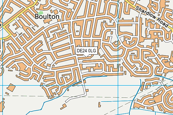 DE24 0LG map - OS VectorMap District (Ordnance Survey)