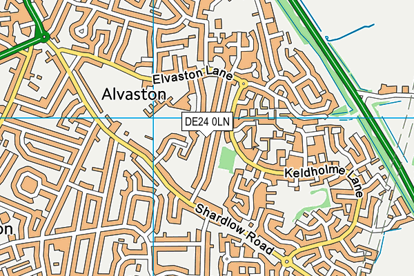 DE24 0LN map - OS VectorMap District (Ordnance Survey)