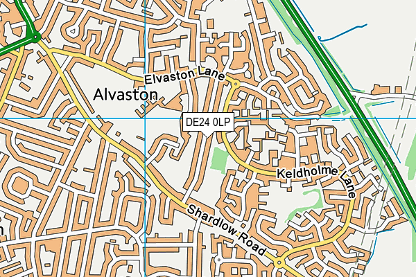 DE24 0LP map - OS VectorMap District (Ordnance Survey)