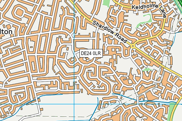 DE24 0LR map - OS VectorMap District (Ordnance Survey)