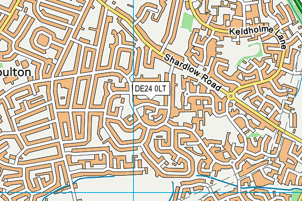DE24 0LT map - OS VectorMap District (Ordnance Survey)