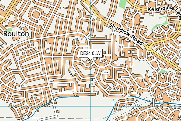 DE24 0LW map - OS VectorMap District (Ordnance Survey)