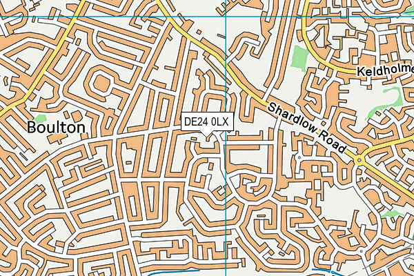 DE24 0LX map - OS VectorMap District (Ordnance Survey)