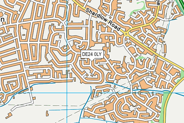 DE24 0LY map - OS VectorMap District (Ordnance Survey)