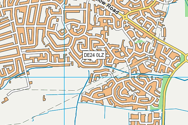 DE24 0LZ map - OS VectorMap District (Ordnance Survey)