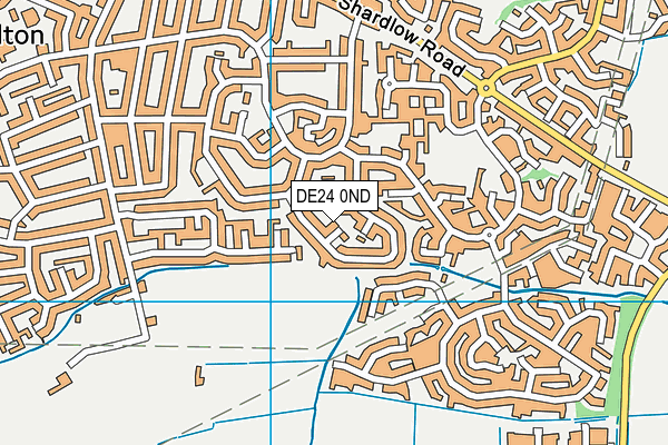 DE24 0ND map - OS VectorMap District (Ordnance Survey)