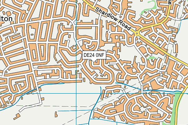 DE24 0NF map - OS VectorMap District (Ordnance Survey)