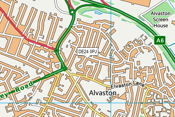 DE24 0PJ map - OS VectorMap District (Ordnance Survey)