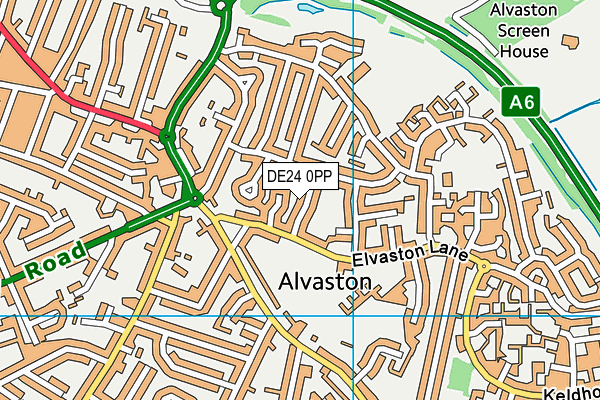 DE24 0PP map - OS VectorMap District (Ordnance Survey)