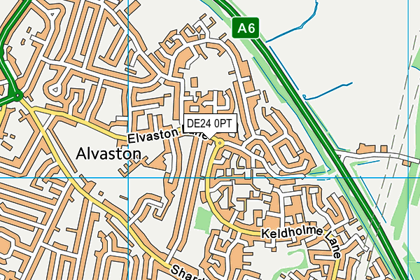 DE24 0PT map - OS VectorMap District (Ordnance Survey)