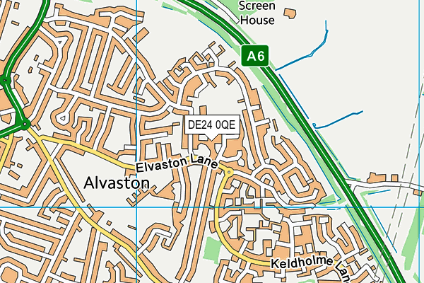 DE24 0QE map - OS VectorMap District (Ordnance Survey)