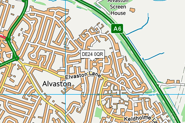 DE24 0QR map - OS VectorMap District (Ordnance Survey)