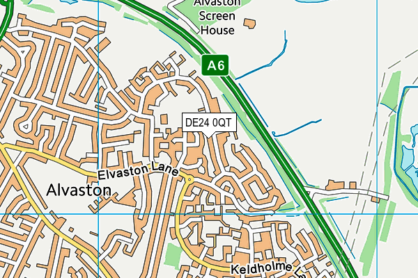DE24 0QT map - OS VectorMap District (Ordnance Survey)