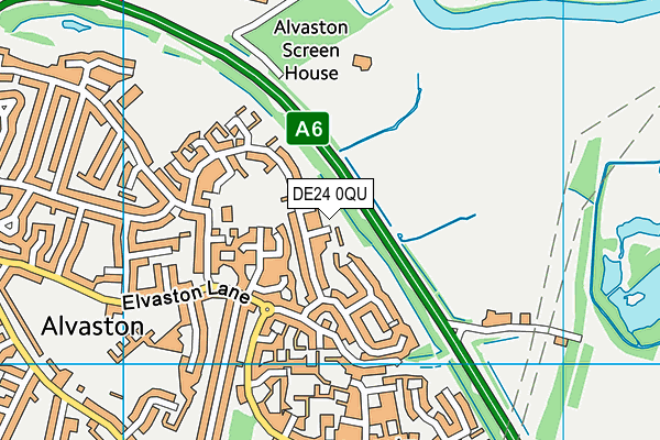 DE24 0QU map - OS VectorMap District (Ordnance Survey)