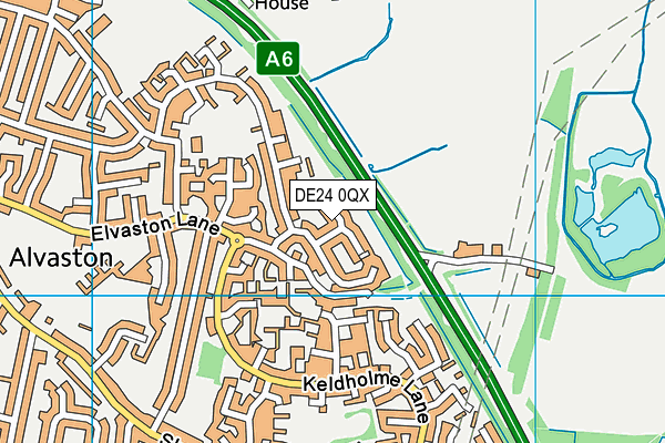 DE24 0QX map - OS VectorMap District (Ordnance Survey)