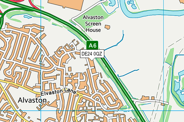 DE24 0QZ map - OS VectorMap District (Ordnance Survey)