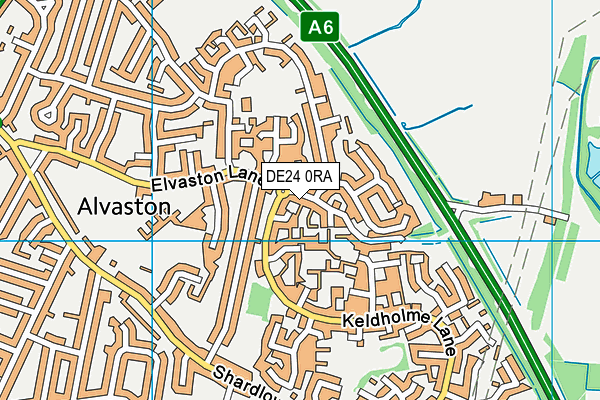 DE24 0RA map - OS VectorMap District (Ordnance Survey)