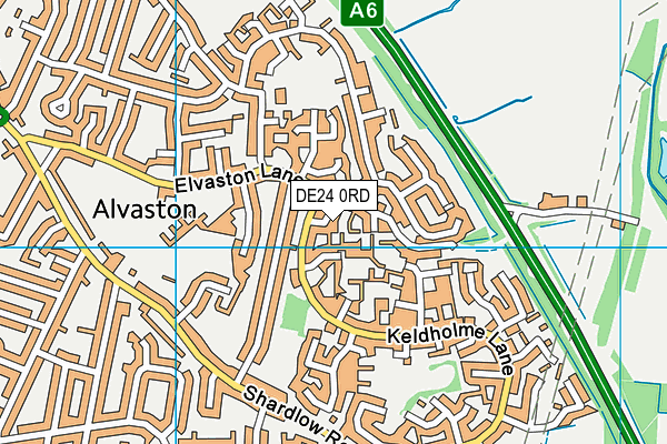 DE24 0RD map - OS VectorMap District (Ordnance Survey)