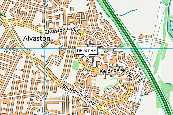 DE24 0RF map - OS VectorMap District (Ordnance Survey)